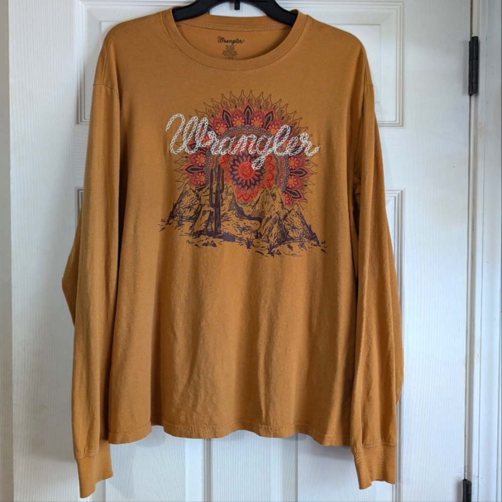 Wrangler Long Sleeve Women's Graphic Tee Size L